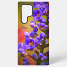 Personalisierte Lila Blume Samsung Case