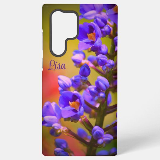 Personalisierte Lila Blume Samsung Case Samsung Galaxy Hülle (Rückseite)