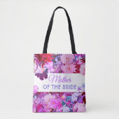 Personalisierte lila Blumenmutter Tasche (Vorderseite)