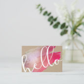 Personalisierte Lila Brush Loyalität Karte (Stehend Vorderseite)