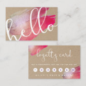 Personalisierte Lila Brush Loyalität Karte (Vorne/Hinten)