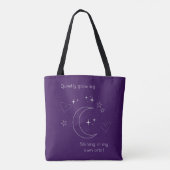 Personalisierte lila Celestial Line Art-Tasche Tasche (Rückseite)