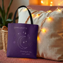 Personalisierte lila Celestial Line Art-Tasche Tasche