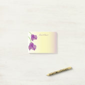 Personalisierte lila Cyclamen-Blumen Post-it Klebezettel (Auf Schreibtisch)