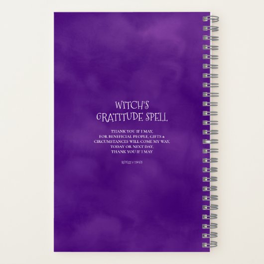 Personalisierte Lila Dankeszauber Notizblock (Rückseite)