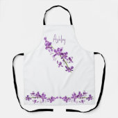 Personalisierte lila Dendrobium-Orchidee Schürze (Vorderseite)