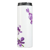 Personalisierte lila Dendrobium-Orchidee Thermosbecher (Rückseite)