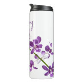 Personalisierte lila Dendrobium-Orchidee Thermosbecher (Nach rechts gedreht)