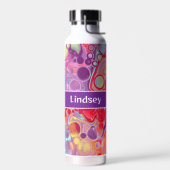 Personalisierte Lila Farbblende Trinkflasche (Links)