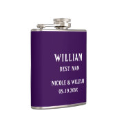 Personalisierte Lila Farbszene Flachmann (Rechts)