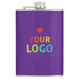 Personalisierte Lila Flaschen mit Firmenlogo Flachmann