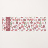 Personalisierte Lila Fuchsia-Blume Yogamatte (Rückseite (Horizontal))