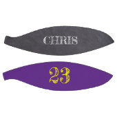 Personalisierte Lila Gelbgoldzahl Basketball (Panele)