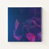 Personalisierte Lila Geometrie Einfache Moderne Notizblock (Rückseite)