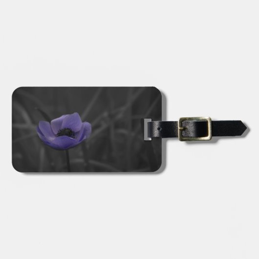 Personalisierte lila Gepäckmarke Gepäckanhänger (Vorderseite horizontal)