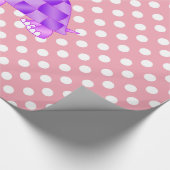 Personalisierte lila geschenkpapier (Ecke)