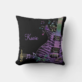 Personalisierte lila Gitarre mit Kissen