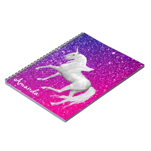 Personalisierte lila  Glasur Notizblock (Linke Seite)