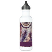 Personalisierte Lila & Gold Boho Dreamcatcher Edelstahlflasche (Links)
