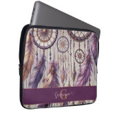 Personalisierte Lila & Gold Boho Dreamcatcher Laptopschutzhülle (Vorne Rechts)