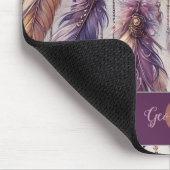 Personalisierte Lila & Gold Boho Dreamcatcher Mousepad (Ecke)