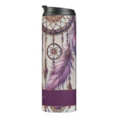 Personalisierte Lila & Gold Boho Dreamcatcher Thermosbecher (Nach rechts gedreht)