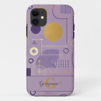 Personalisierte Lila & goldene skandinavische Mini