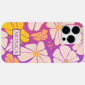 PERSONALISIERTE LILA GRADIENT-WILDBLUMEN Case-Mate iPhone HÜLLE (Rückseite (Horizontal))