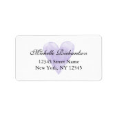 Personalisierte lila Herzadressen Adressaufkleber (Vorne)