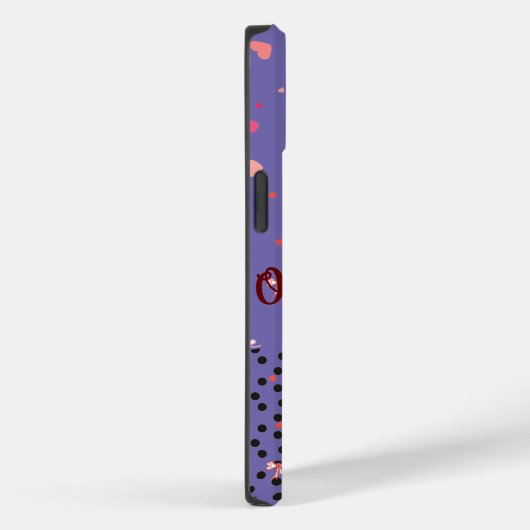 Personalisierte Lila Herzfrequenz iPhone 14 Fall Case-Mate iPhone Hülle (Rückseite / Rechts)