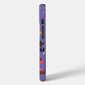 Personalisierte Lila Herzfrequenz iPhone 14 Fall Case-Mate iPhone Hülle (Rückseite / Links)