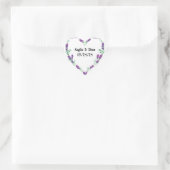 Personalisierte Lila Herzkleber Herz-Aufkleber (Tasche)