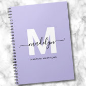 Personalisierte Lila Initialmonogramm Notizblock