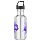 Personalisierte lila Iris-Wasser-Flasche Trinkflasche (Vorderseite)