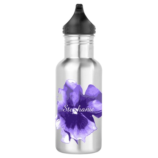 Personalisierte lila Iris-Wasser-Flasche Trinkflasche (Rechts)