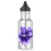 Personalisierte lila Iris-Wasser-Flasche Trinkflasche (Links)