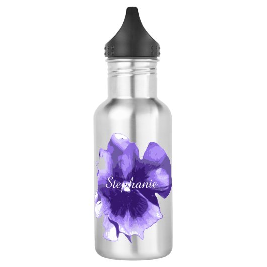 Personalisierte lila Iris-Wasser-Flasche Trinkflasche (Links)