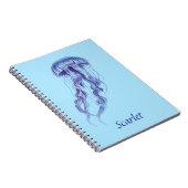 Personalisierte Lila Jellyfish-Illustration Notizblock (Rechte Seite)