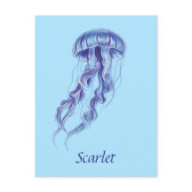 Personalisierte Lila Jellyfish-Illustration