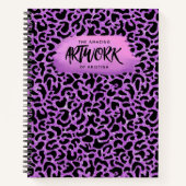 Personalisierte Lila Künstler-Sketchbook-Notebook Notizblock (Vorderseite)