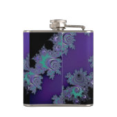 Personalisierte lila Leute-bitte Fraktal-Flasche Flachmann (Rückseite)