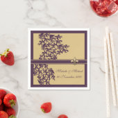 Personalisierte Lila Lilie Damask Style Serviette (Beispiel)