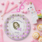 Personalisierte Lila Mermaid Geburtstags-Teller Pappteller (Party)