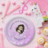 Personalisierte Lila Mermaid Geburtstags-Teller Pappteller (Party)