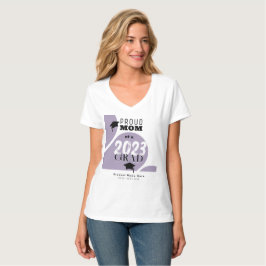 Personalisierte Lila moderne Arch-Proud-Mama Grad T-Shirt