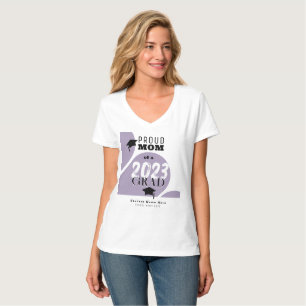 Personalisierte Lila moderne Arch-Proud-Mama Grad T-Shirt