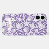 Personalisierte lila Muscheln Case-Mate iPhone Hülle (Rückseite (Horizontal))