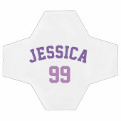 Personalisierte Lila Namensnummer Mindestwert Fußball (Flach)