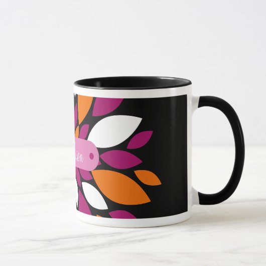 Personalisierte lila orange tasse (Rechts)