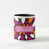 Personalisierte lila orange tasse (Zentrum)